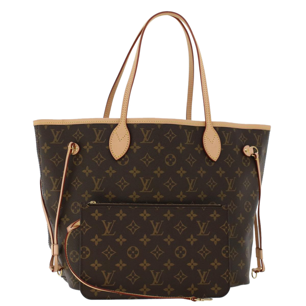 LOUIS VUITTON Monogram Neverfull MM Tote Bag M40156 LV 43554A