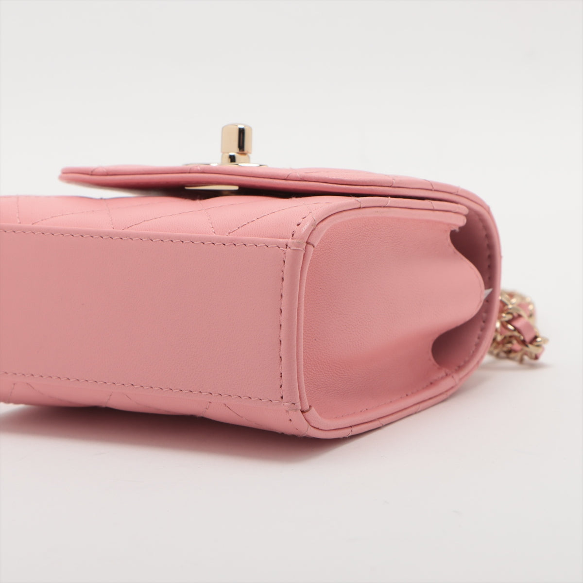 Chanel Mini Matrasse  Single Chain Single Chain Bag Pink G   A81633