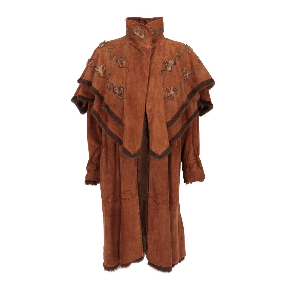 Luxury Fendi Suede Double Layer Coat - '70s