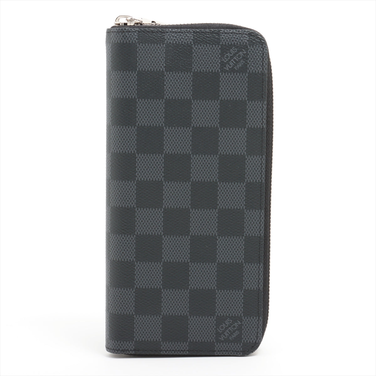 Louis Vuitton Damier Graphite Zippy Wallet Vertical N63095 Black Round Zippe Wallet  Reaction