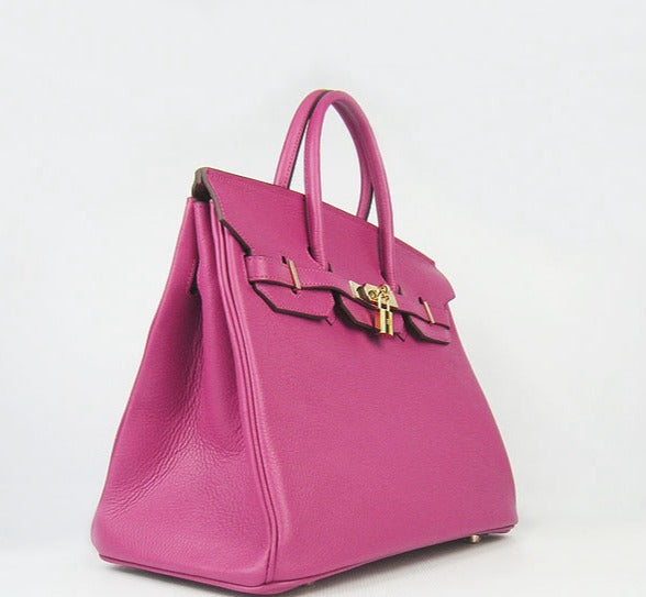 Luxury Hermes Birkin 35cm Togo Leather Handbags Peach Golden