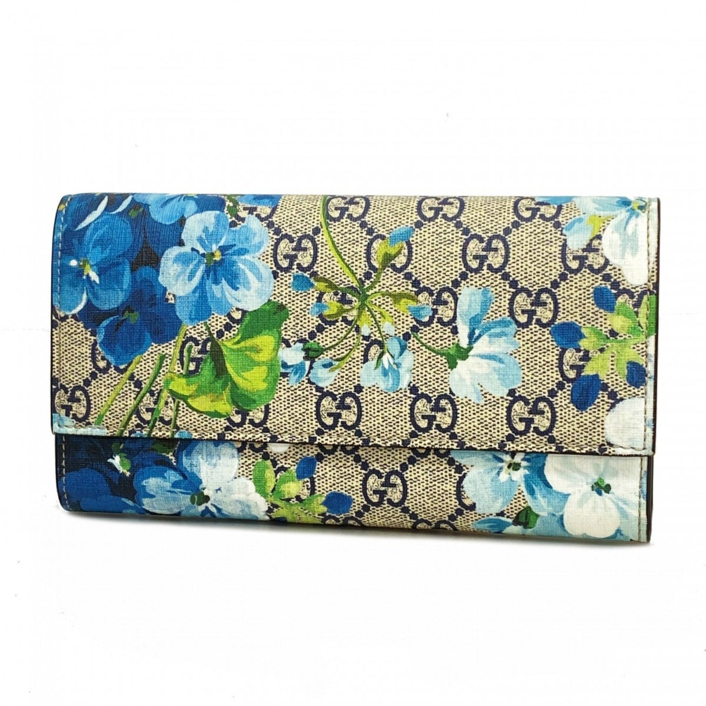 Gucci blue Navy Pvc Long Wallet (Bi-Fold)