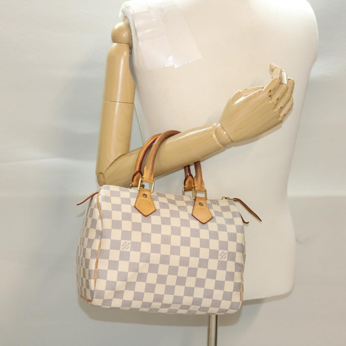 LOUIS VUITTON Damier Azur Speedy 25 Hand Bag N41534 LV 43918
