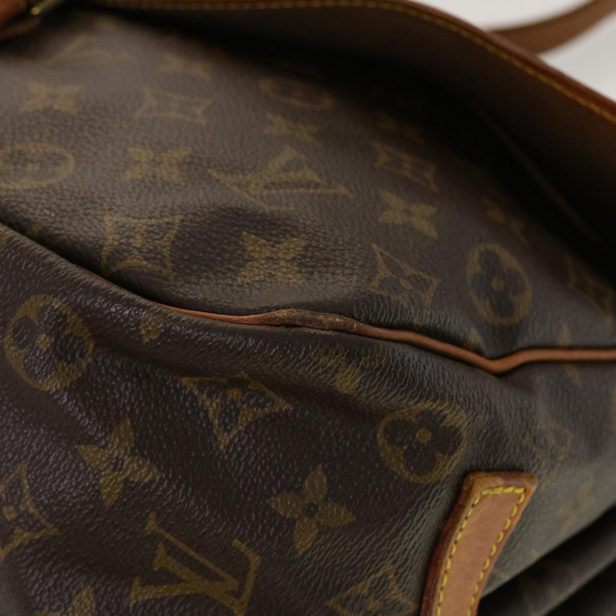 LOUIS VUITTON Monogram Saumur 35 Shoulder Bag M42254 LV 43922