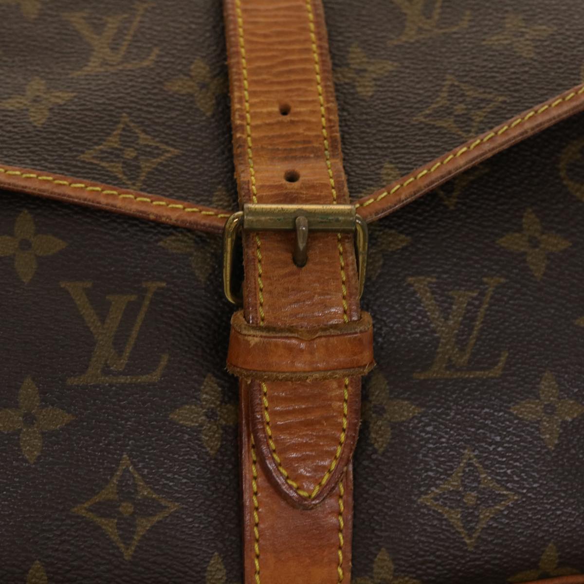 LOUIS VUITTON Monogram Saumur 35 Shoulder Bag M42254 LV 43922