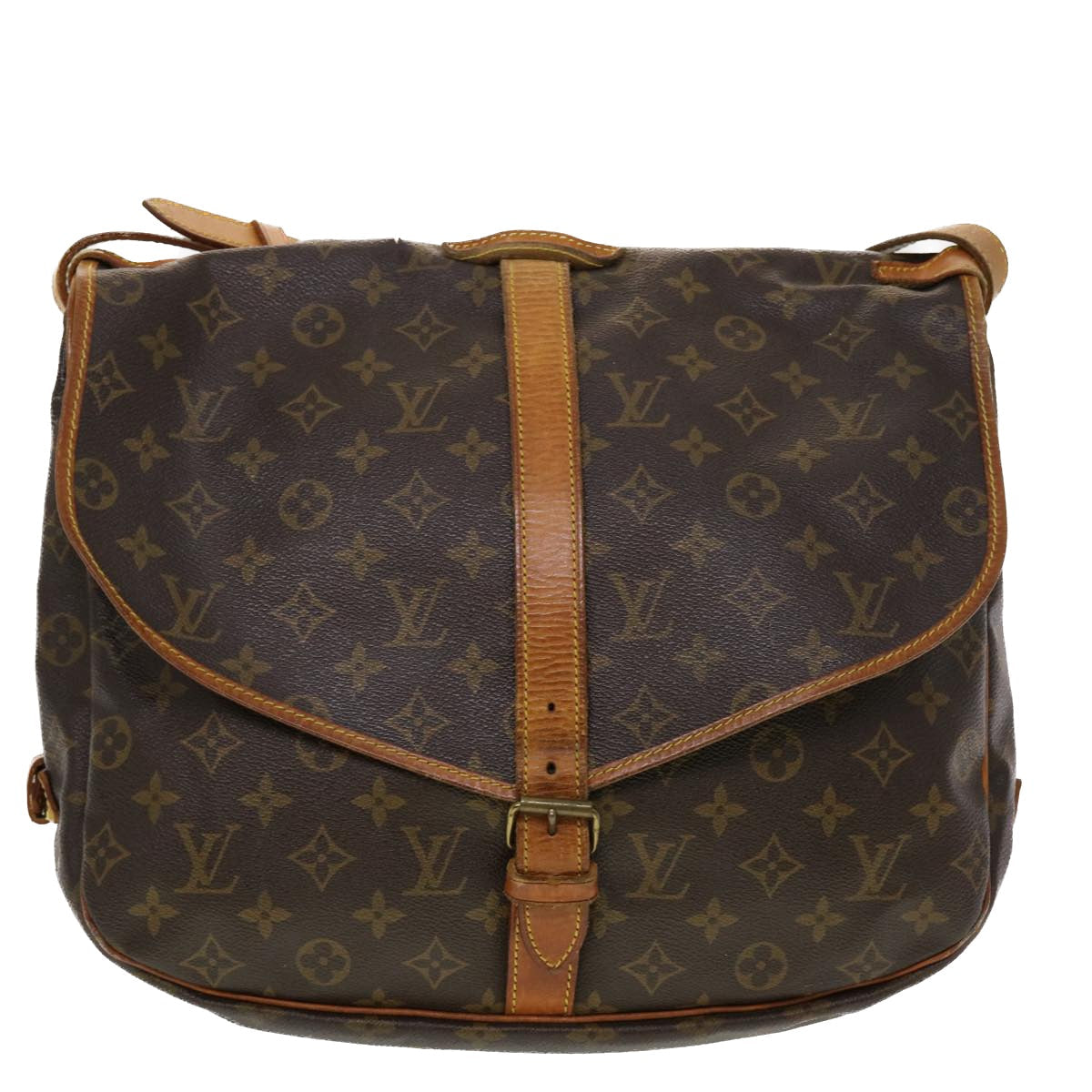 LOUIS VUITTON Monogram Saumur 35 Shoulder Bag M42254 LV 43922