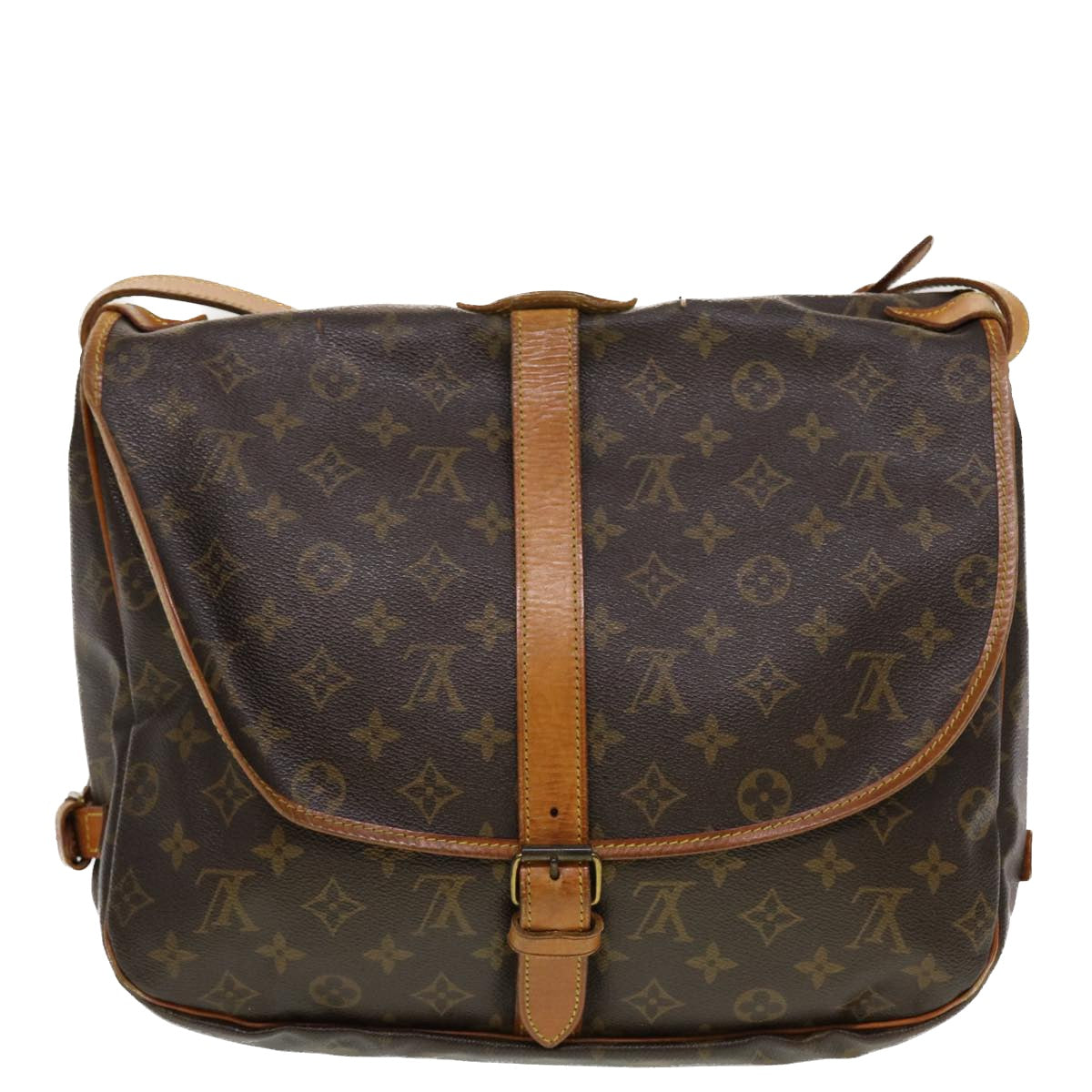 LOUIS VUITTON Monogram Saumur 35 Shoulder Bag M42254 LV 43922