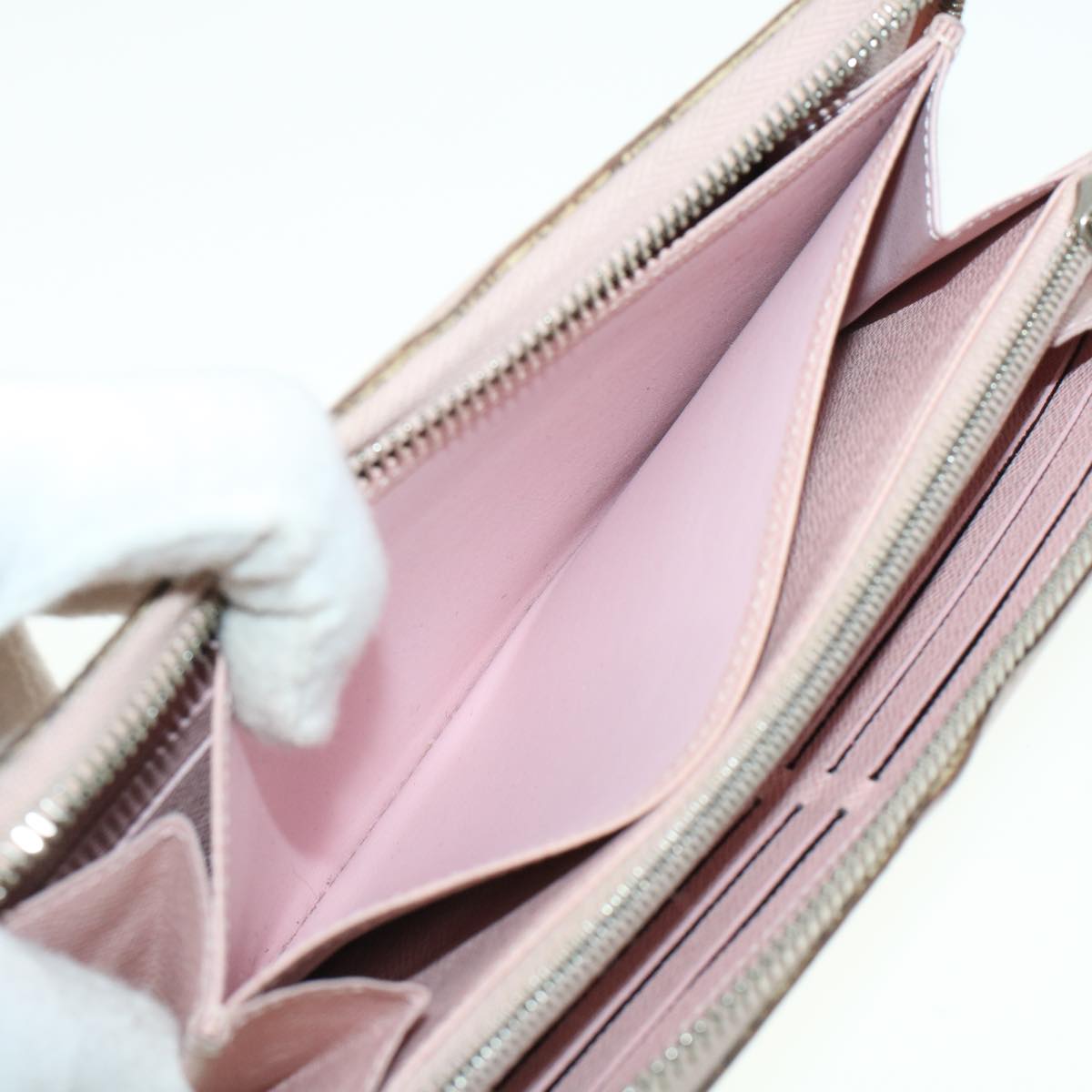 LOUIS VUITTON Epi Zippy Wallet Long Wallet Rose Valerine M61863 LV 43984