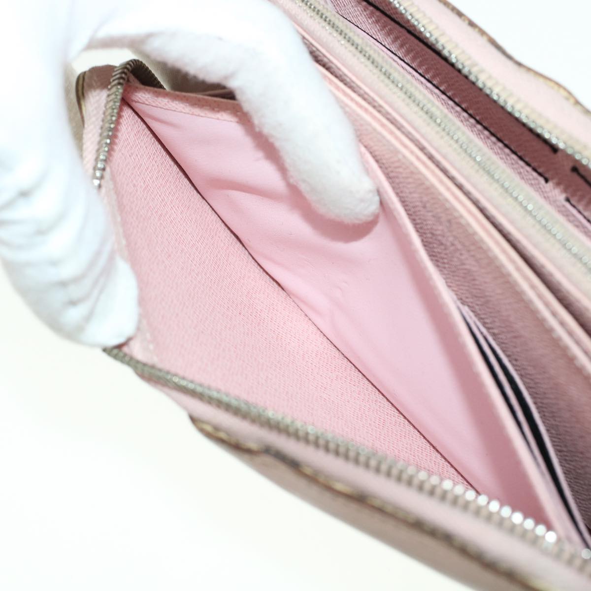LOUIS VUITTON Epi Zippy Wallet Long Wallet Rose Valerine M61863 LV 43984