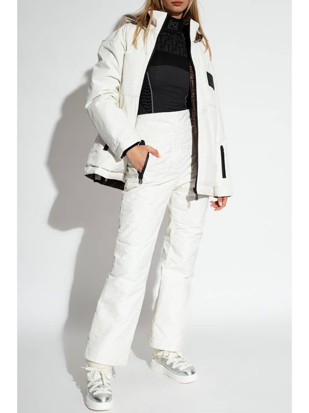 Luxury Fendi FF Nylon Padding White