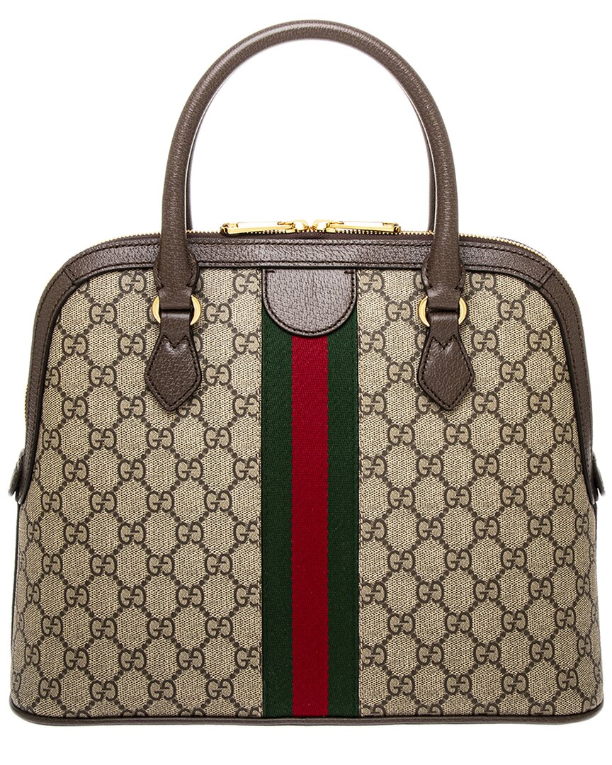 Luxury Gucci Trending 2025 Ophidia Medium GG Supreme Canvas & Leather Shoulder Bag
