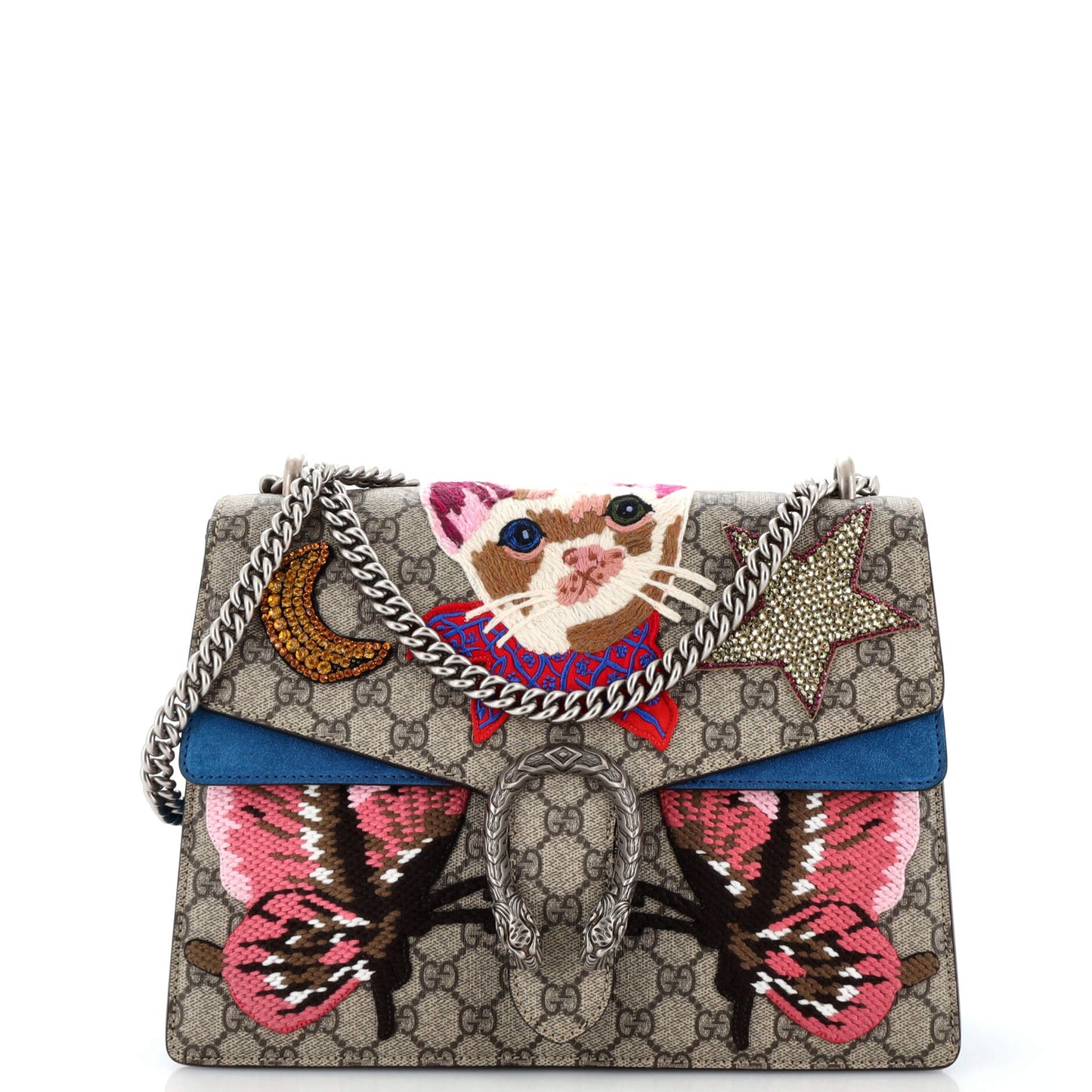 Luxury Gucci Trending 2025 Dionysus Bag Embroidered GG Coated Canvas Medium