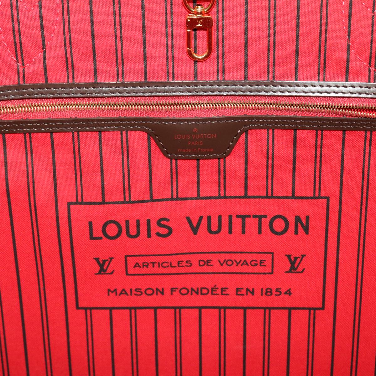 LOUIS VUITTON Damier Ebene Neverfull GM Tote Bag N51106 LV 44034