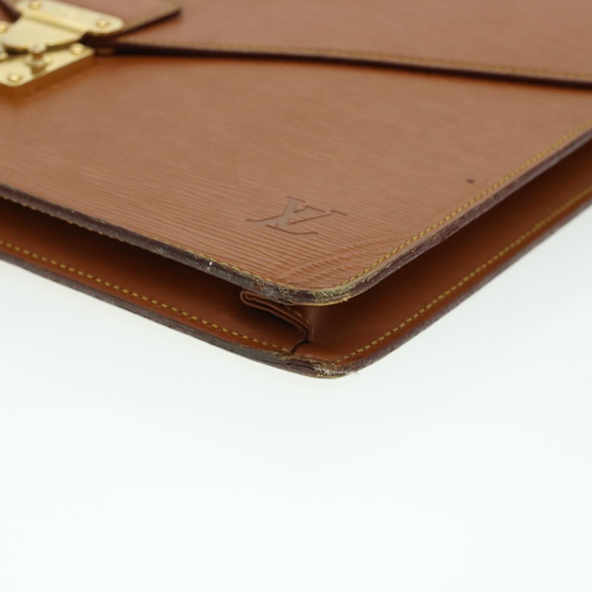 LOUIS VUITTON Epi Porte Documents Bandouliere Briefcase Brown M54468 44097