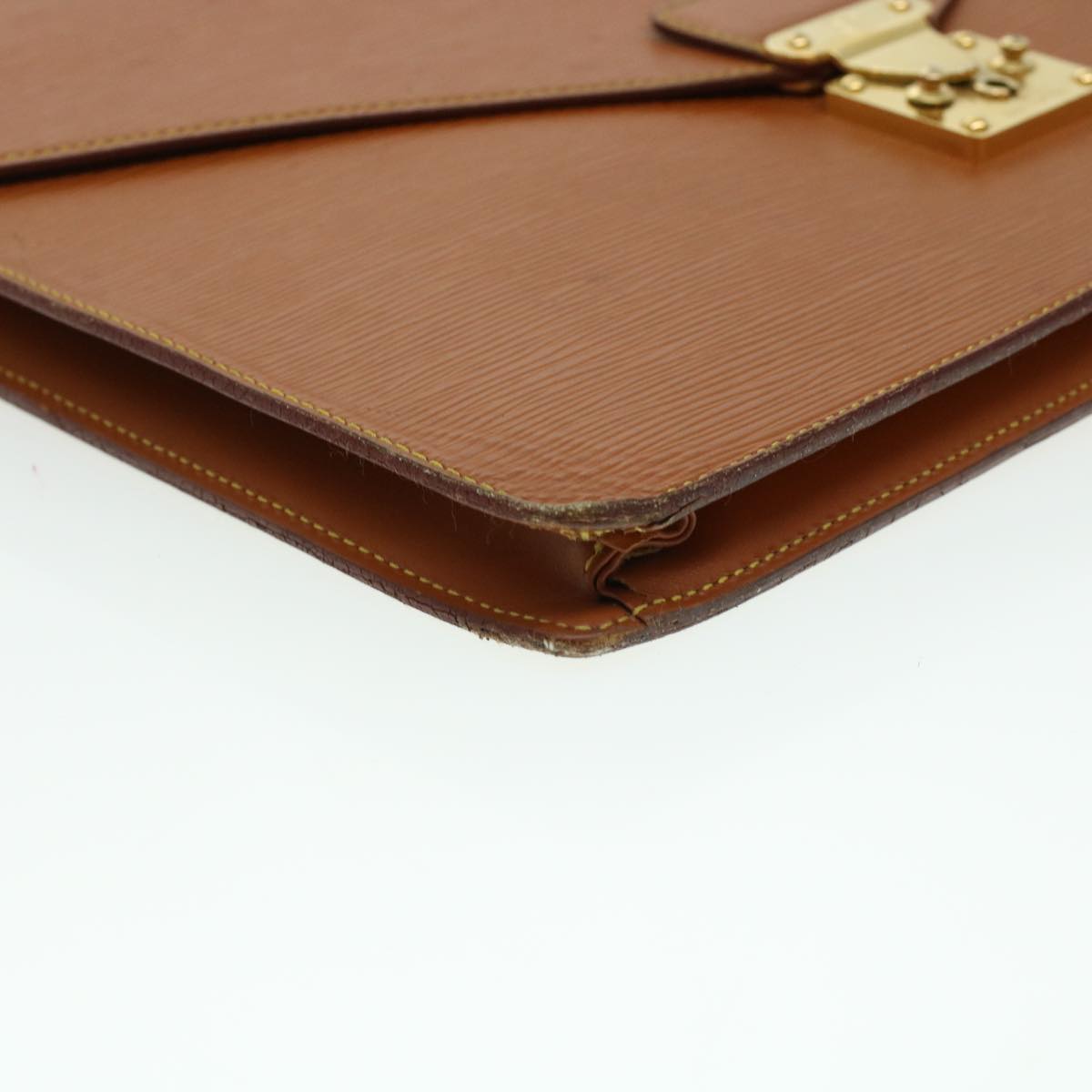 LOUIS VUITTON Epi Porte Documents Bandouliere Briefcase Brown M54468 44097