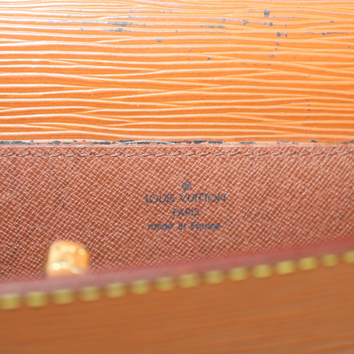 LOUIS VUITTON Epi Porte Documents Bandouliere Briefcase Brown M54468 44097