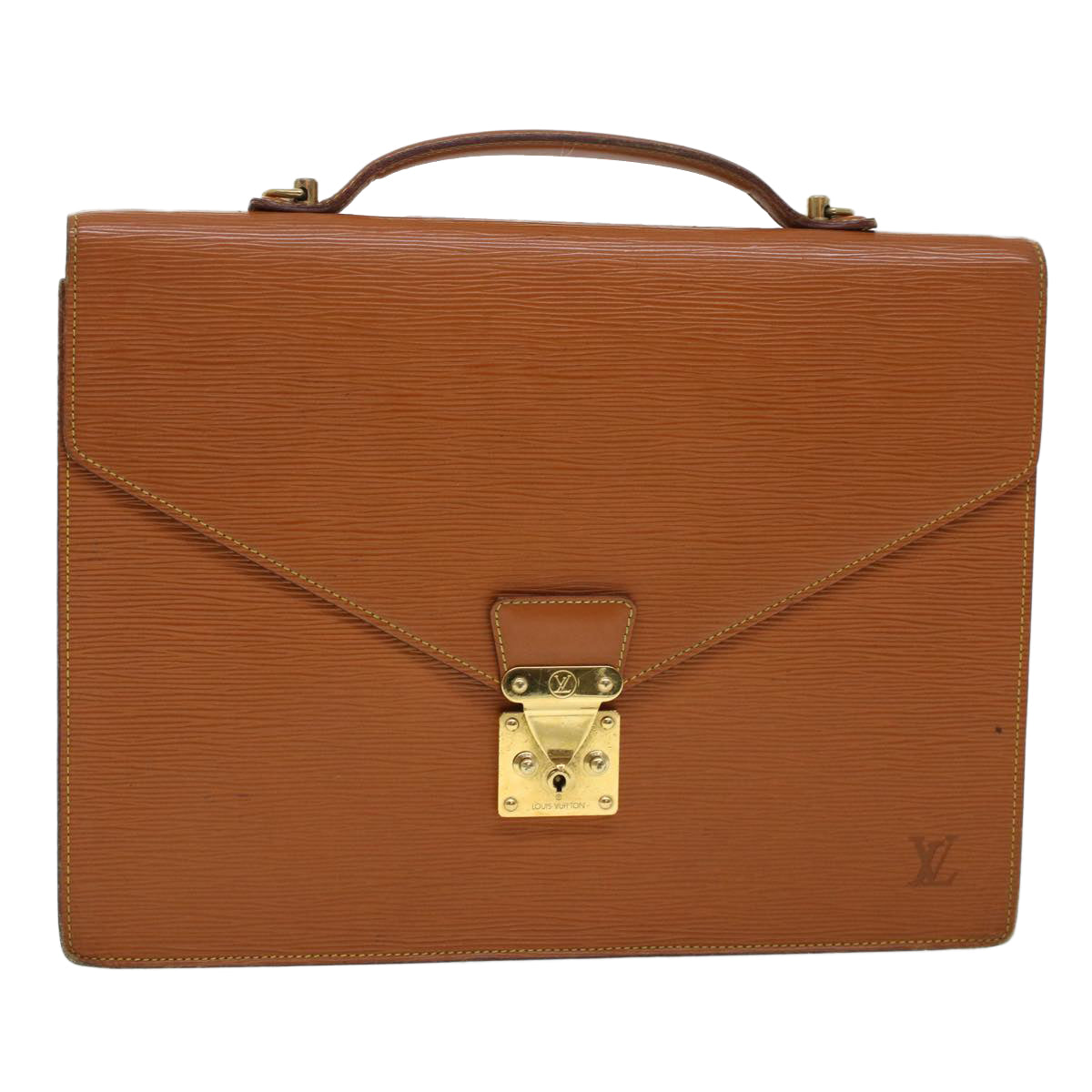 LOUIS VUITTON Epi Porte Documents Bandouliere Briefcase Brown M54468 44097