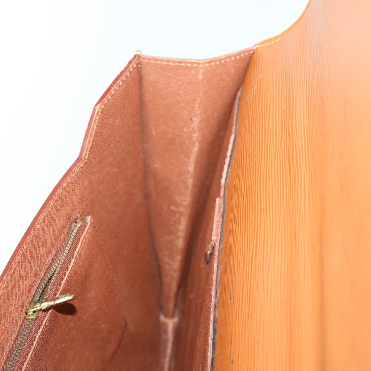 LOUIS VUITTON Epi Porte Documents Bandouliere Briefcase Brown M54468 44097