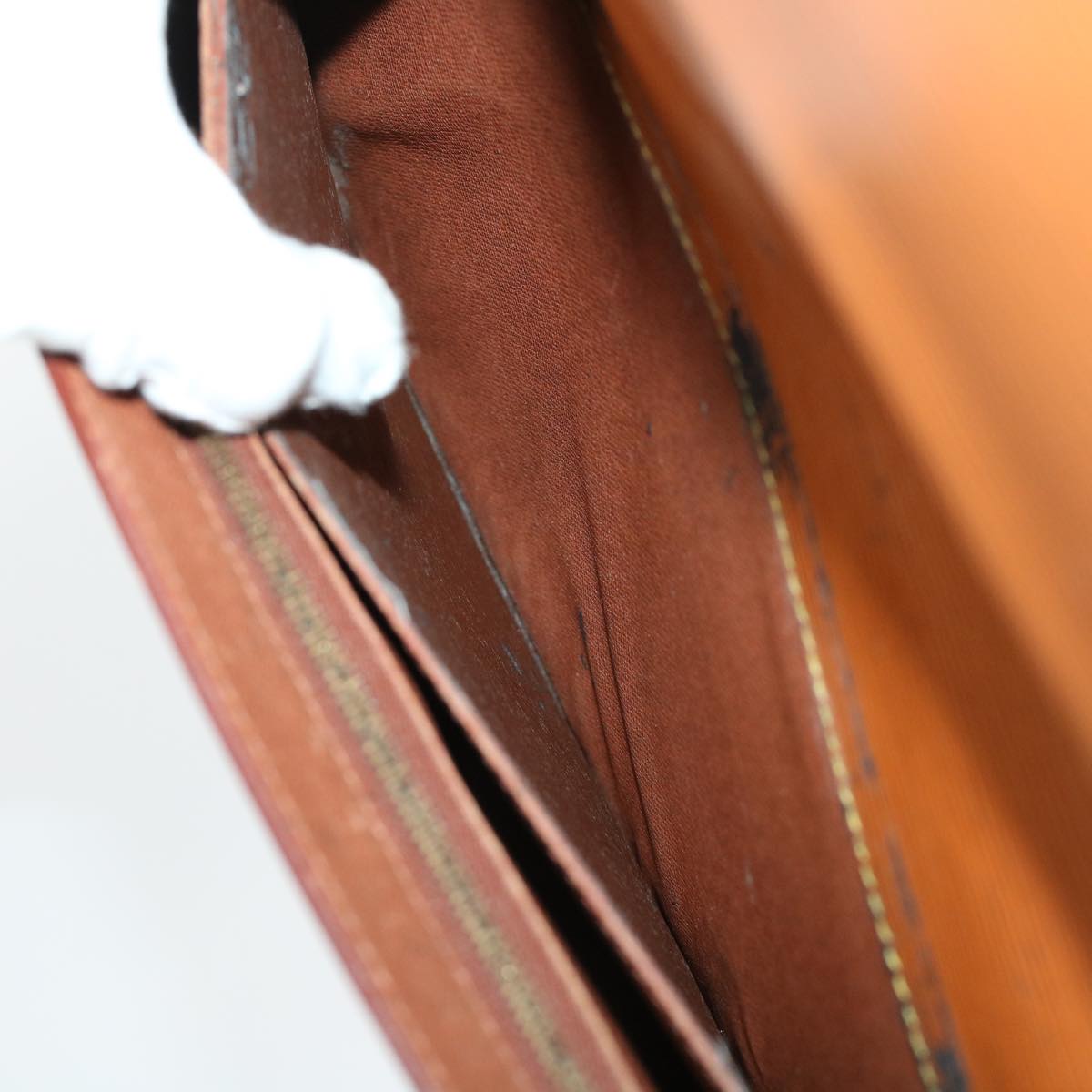 LOUIS VUITTON Epi Porte Documents Bandouliere Briefcase Brown M54468 44097
