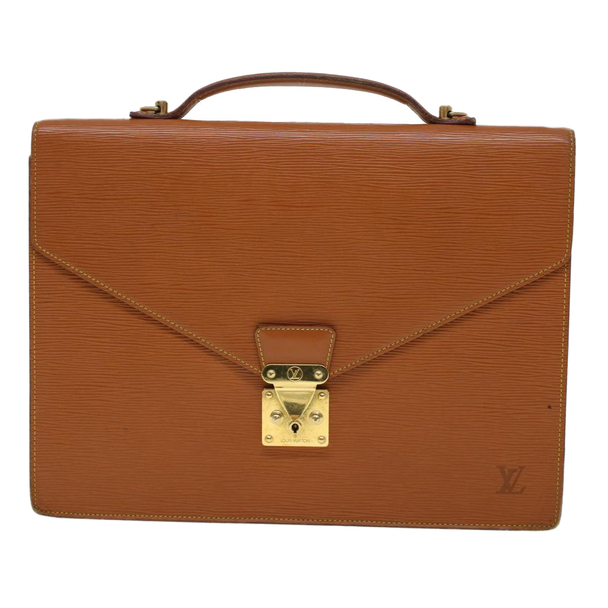 LOUIS VUITTON Epi Porte Documents Bandouliere Briefcase Brown M54468 44097