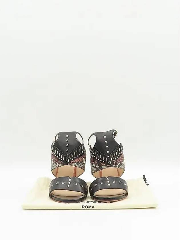 Luxury Fendi Smith Market used luxury goods black sandals women s shoes