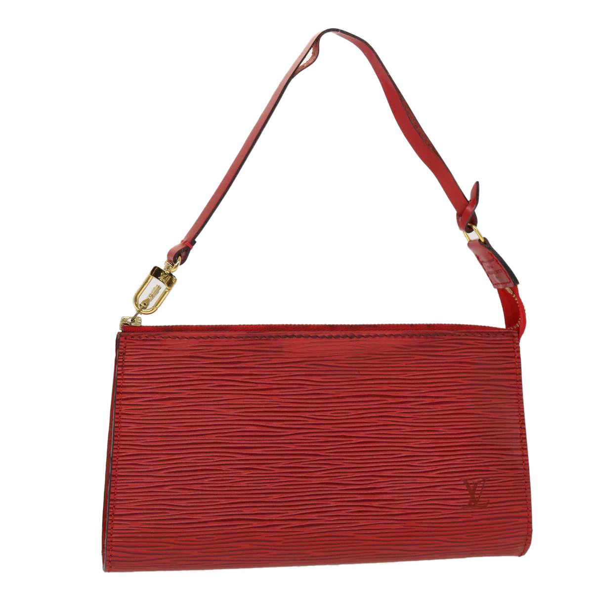 LOUIS VUITTON Epi Pochette Accessoires Pouch Red M52947 LV 44170