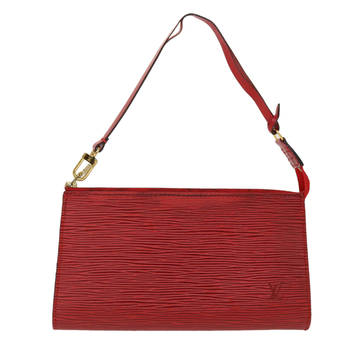 LOUIS VUITTON Epi Pochette Accessoires Pouch Red M52947 LV 44170
