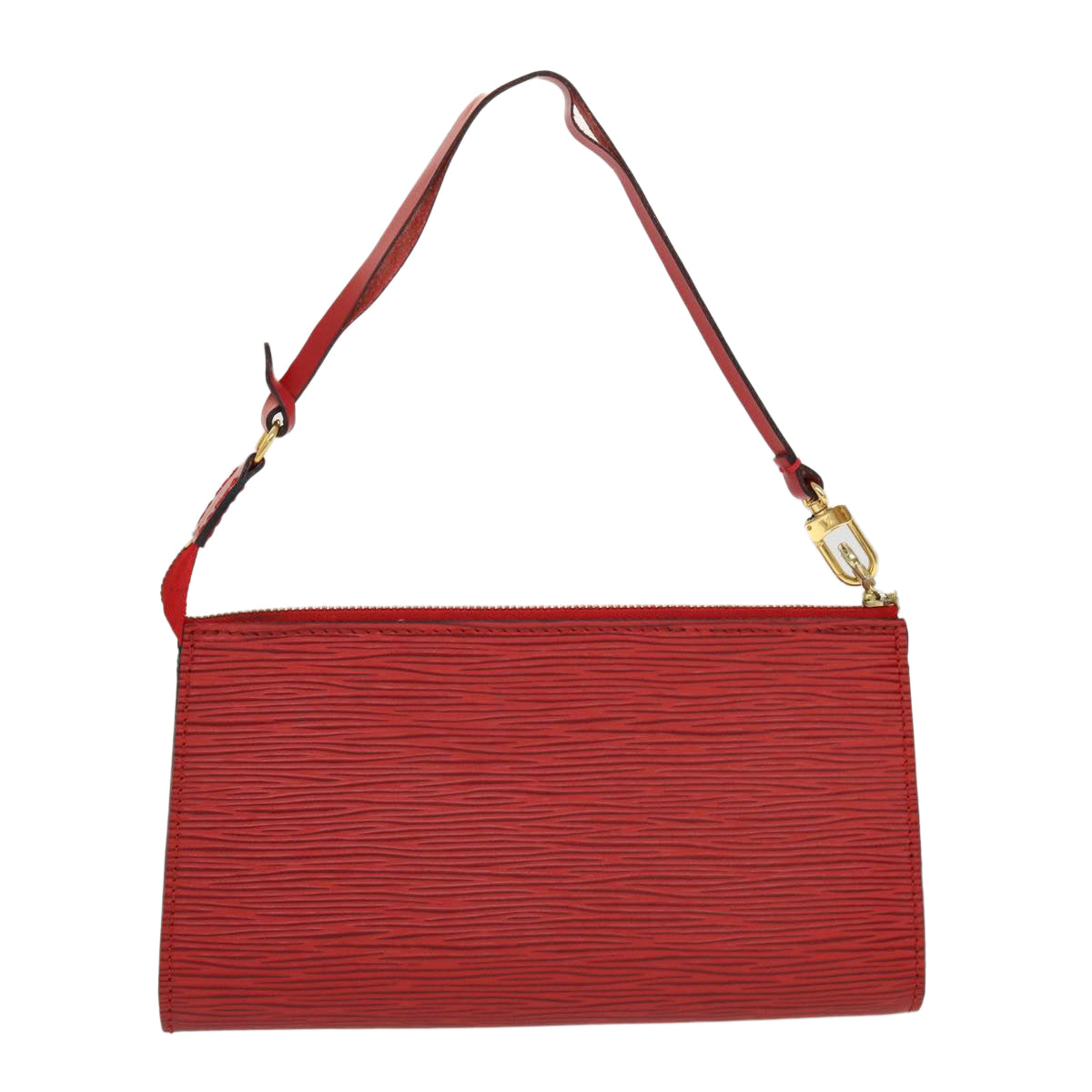 LOUIS VUITTON Epi Pochette Accessoires Pouch Red M52947 LV 44170