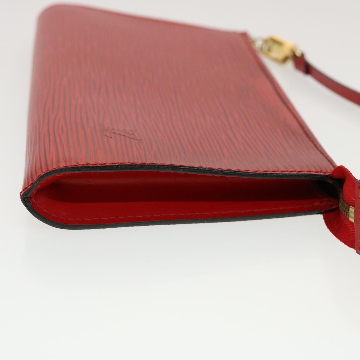 LOUIS VUITTON Epi Pochette Accessoires Pouch Red M52947 LV 44170