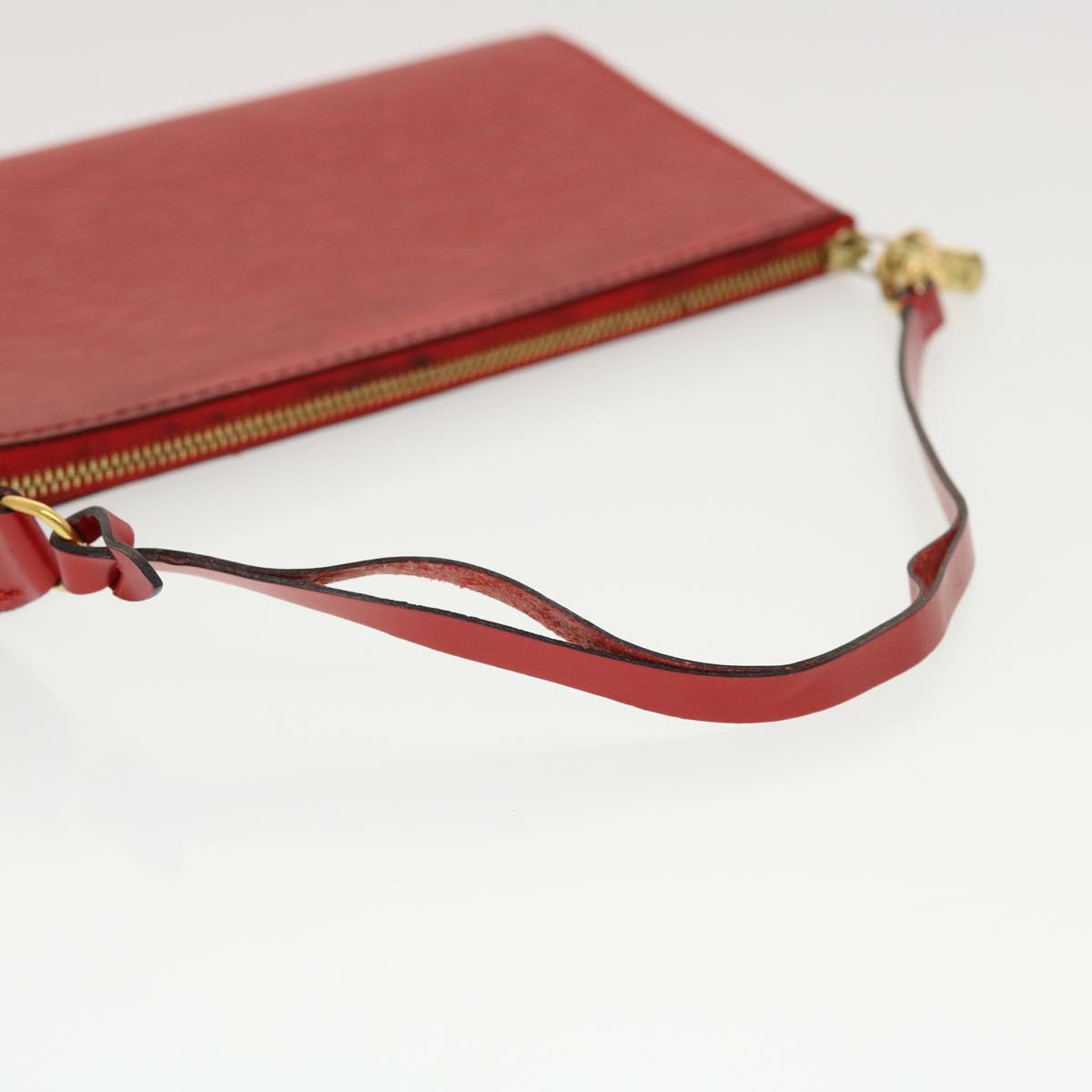 LOUIS VUITTON Epi Pochette Accessoires Pouch Red M52947 LV 44170