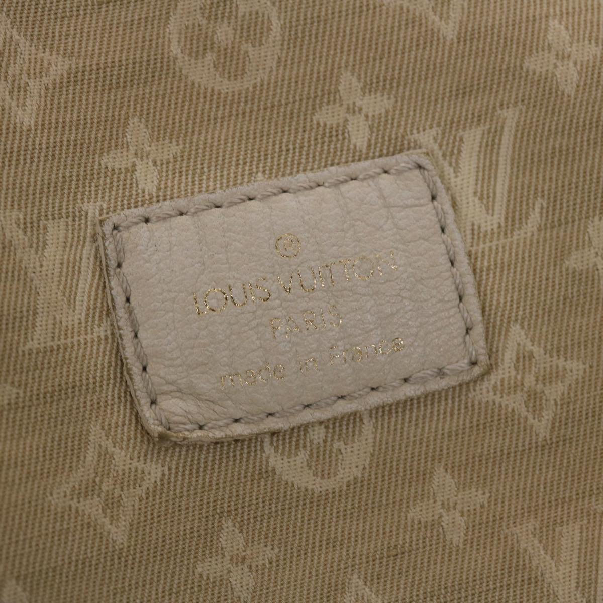 LOUIS VUITTON Monogram Mini Lin Saumur PM Shoulder Bag Ivory M95314 44195