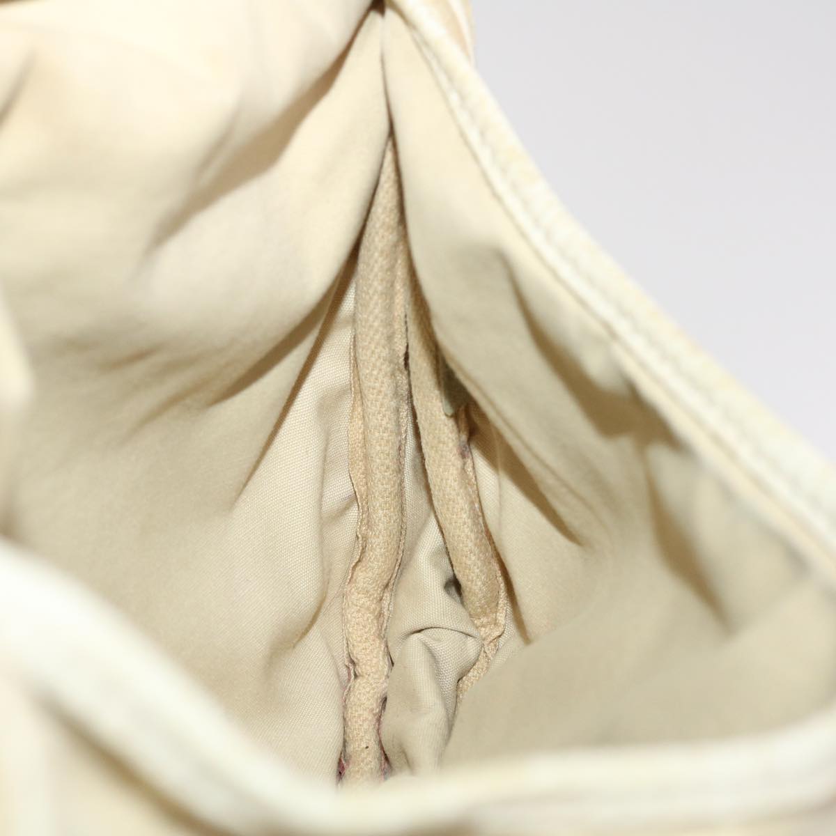 LOUIS VUITTON Monogram Mini Lin Saumur PM Shoulder Bag Ivory M95314 44195