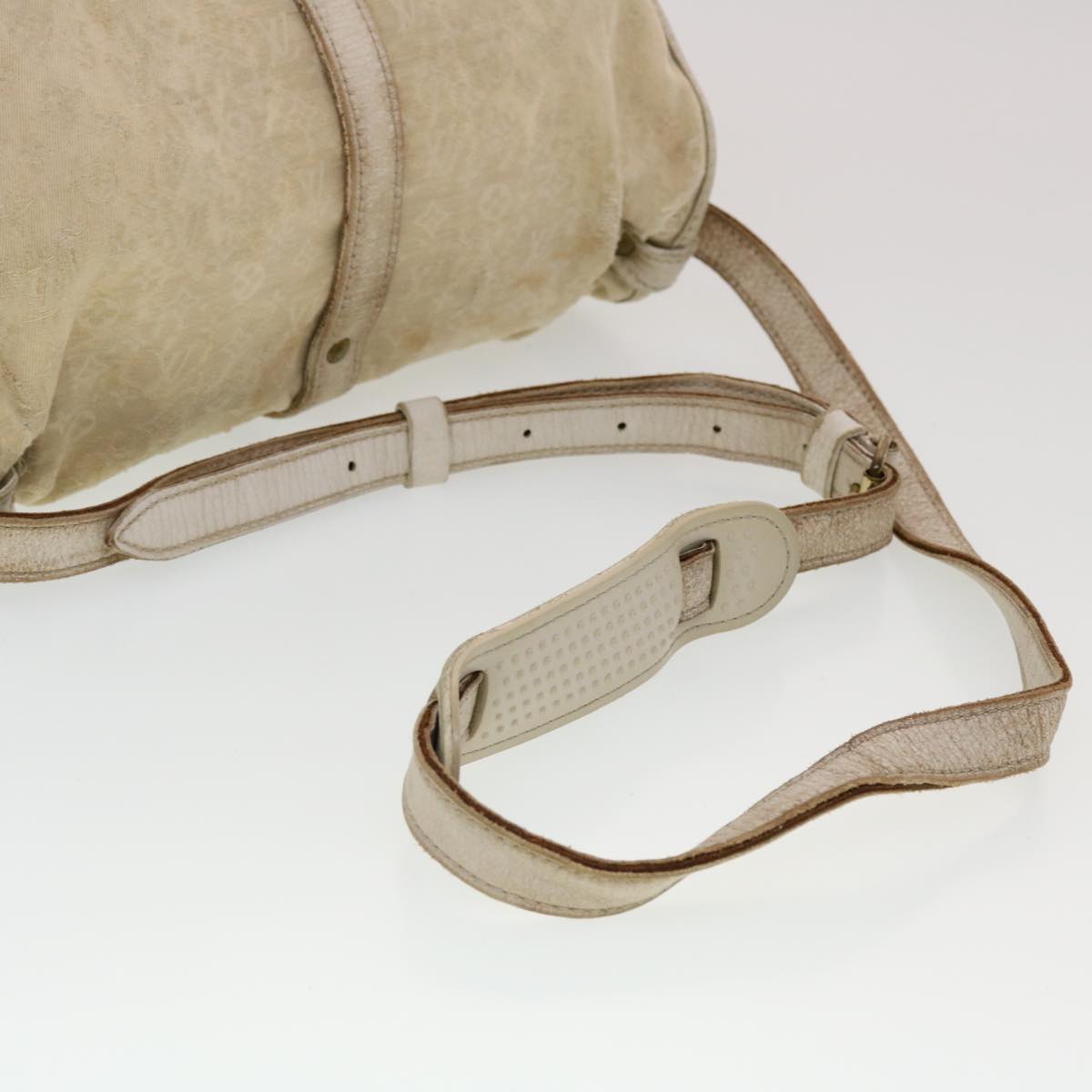 LOUIS VUITTON Monogram Mini Lin Saumur PM Shoulder Bag Ivory M95314 44195
