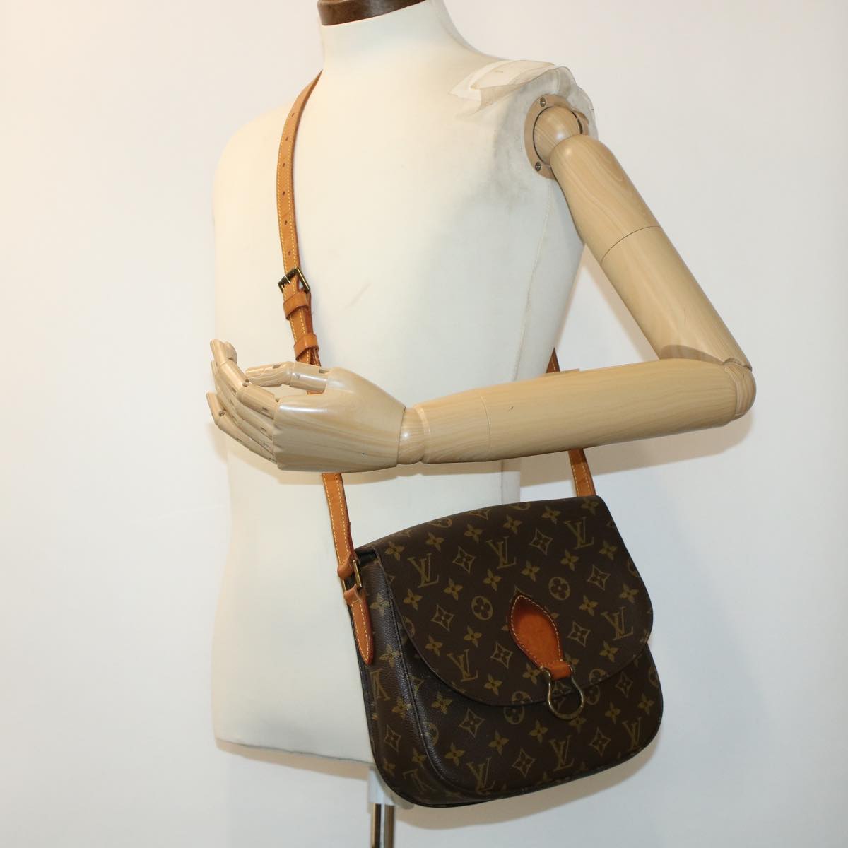 LOUIS VUITTON Monogram Saint Cloud GM Shoulder Bag M51242 LV 44222