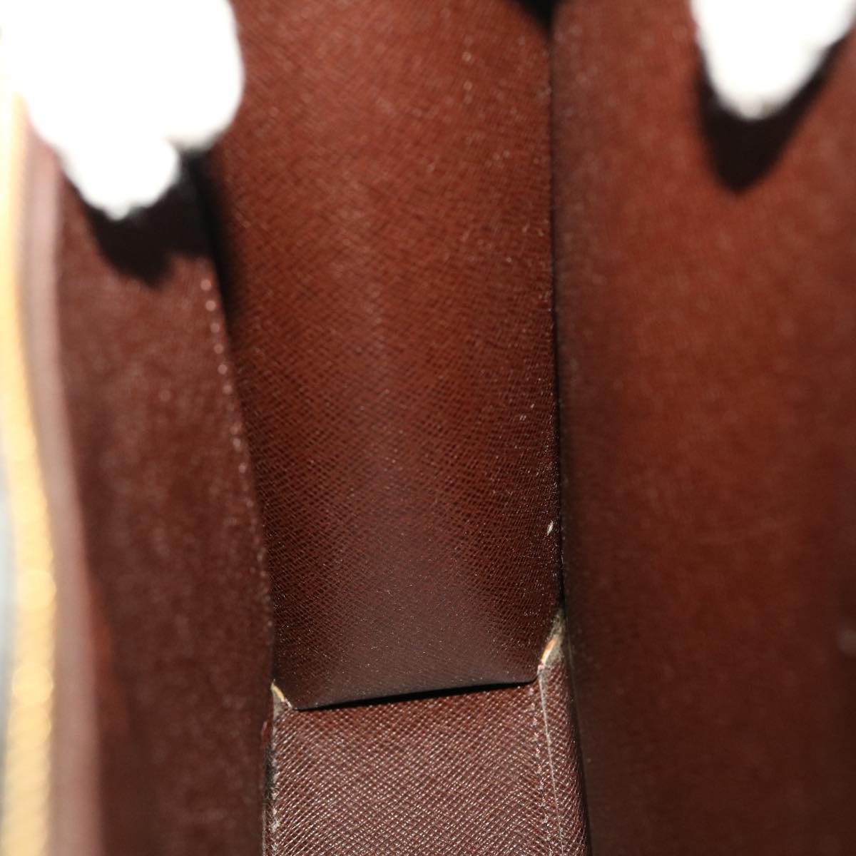 LOUIS VUITTON Damier Ebene Malesherbes Hand Bag N51379 LV 44244