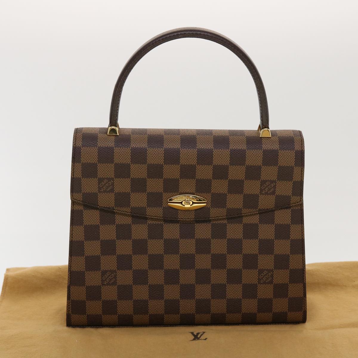 LOUIS VUITTON Damier Ebene Malesherbes Hand Bag N51379 LV 44244