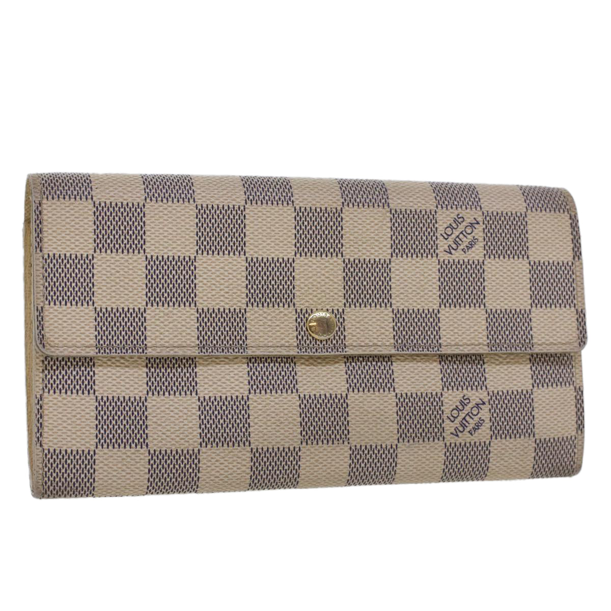 LOUIS VUITTON Damier Azur Portefeuille Sarah Long Wallet N63208 LV 44283
