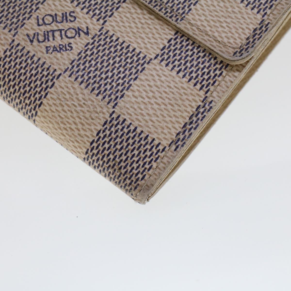LOUIS VUITTON Damier Azur Portefeuille Sarah Long Wallet N63208 LV 44283