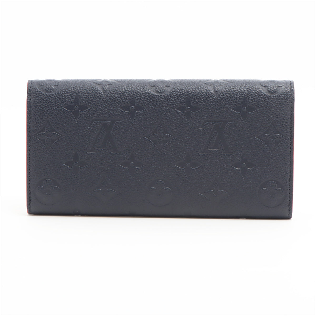 Louis Vuitton Monogram Emplant Portfolio Emily M69417 Marine Rouge Long  Reaction Wallet
