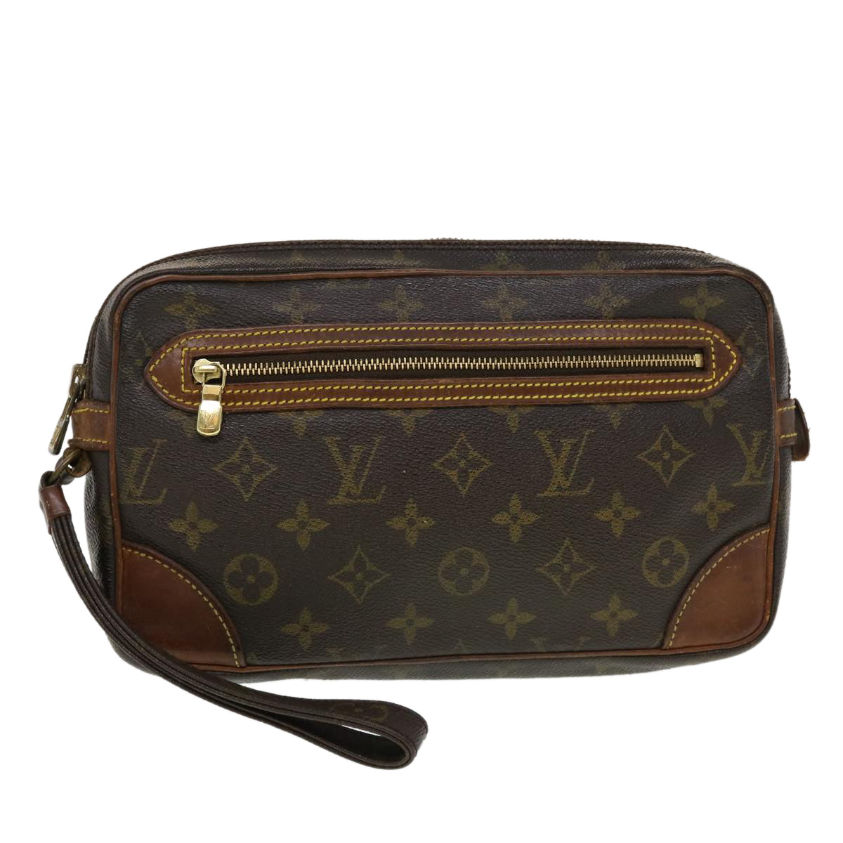 LOUIS VUITTON Monogram Marly Dragonne GM Clutch Bag M51825 LV 44312