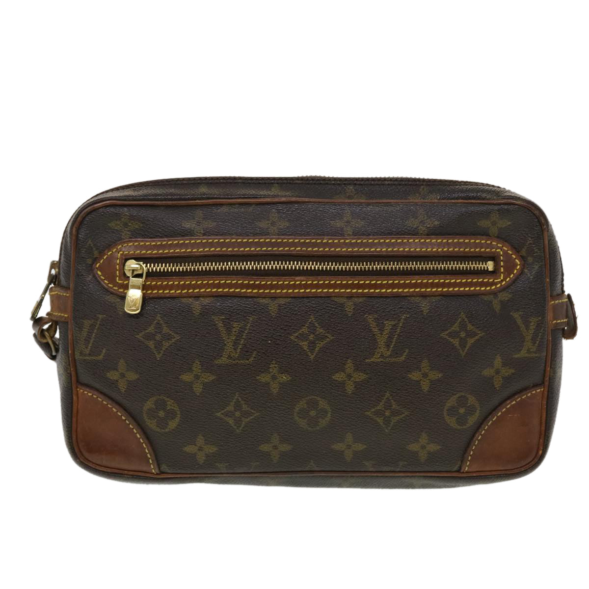 LOUIS VUITTON Monogram Marly Dragonne GM Clutch Bag M51825 LV 44312
