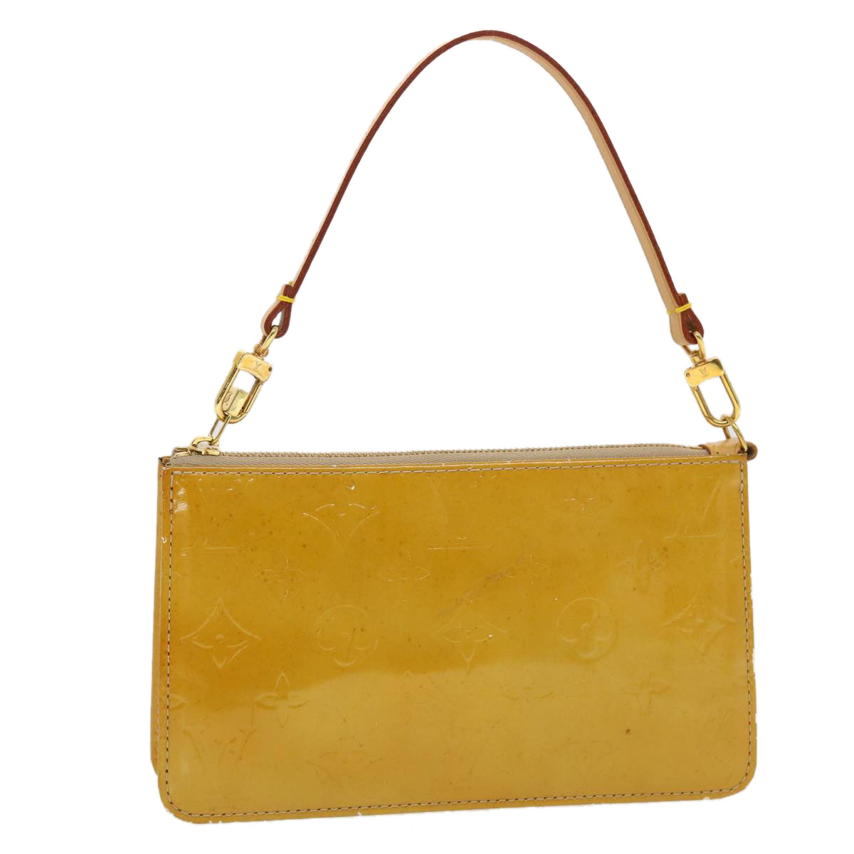 LOUIS VUITTON Monogram Vernis Lexington Accessory Pouch Beige M91010 LV 44315