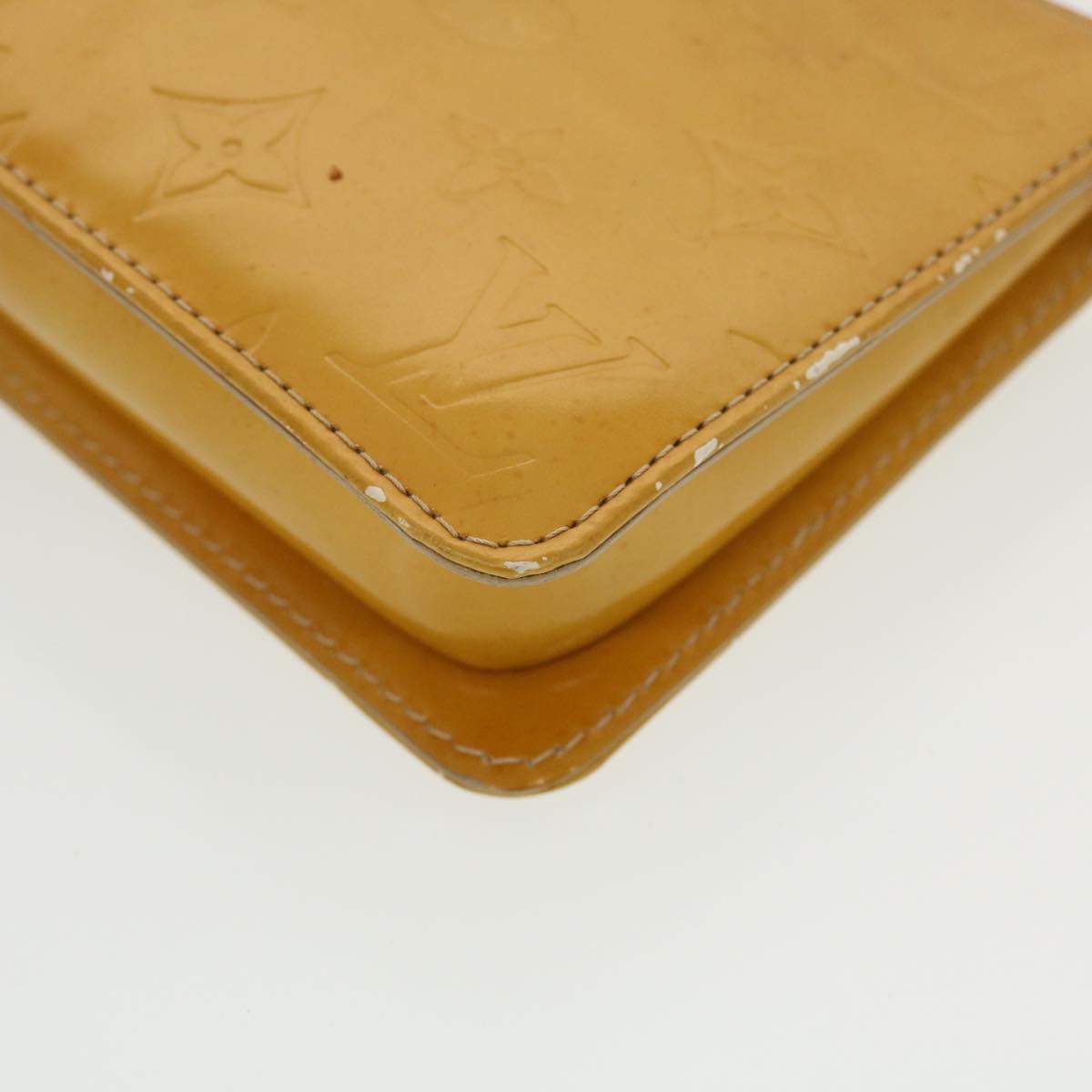 LOUIS VUITTON Monogram Vernis Lexington Accessory Pouch Beige M91010 LV 44315