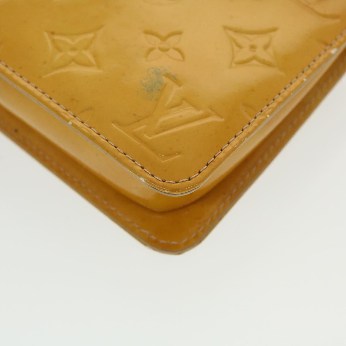 LOUIS VUITTON Monogram Vernis Lexington Accessory Pouch Beige M91010 LV 44315