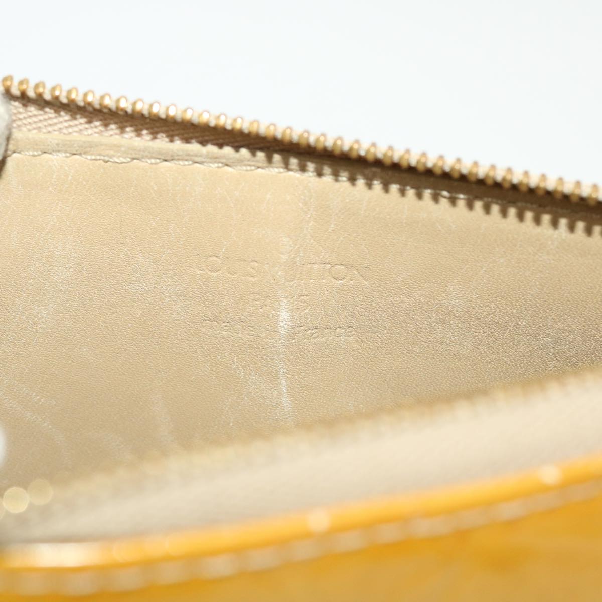 LOUIS VUITTON Monogram Vernis Lexington Accessory Pouch Beige M91010 LV 44315