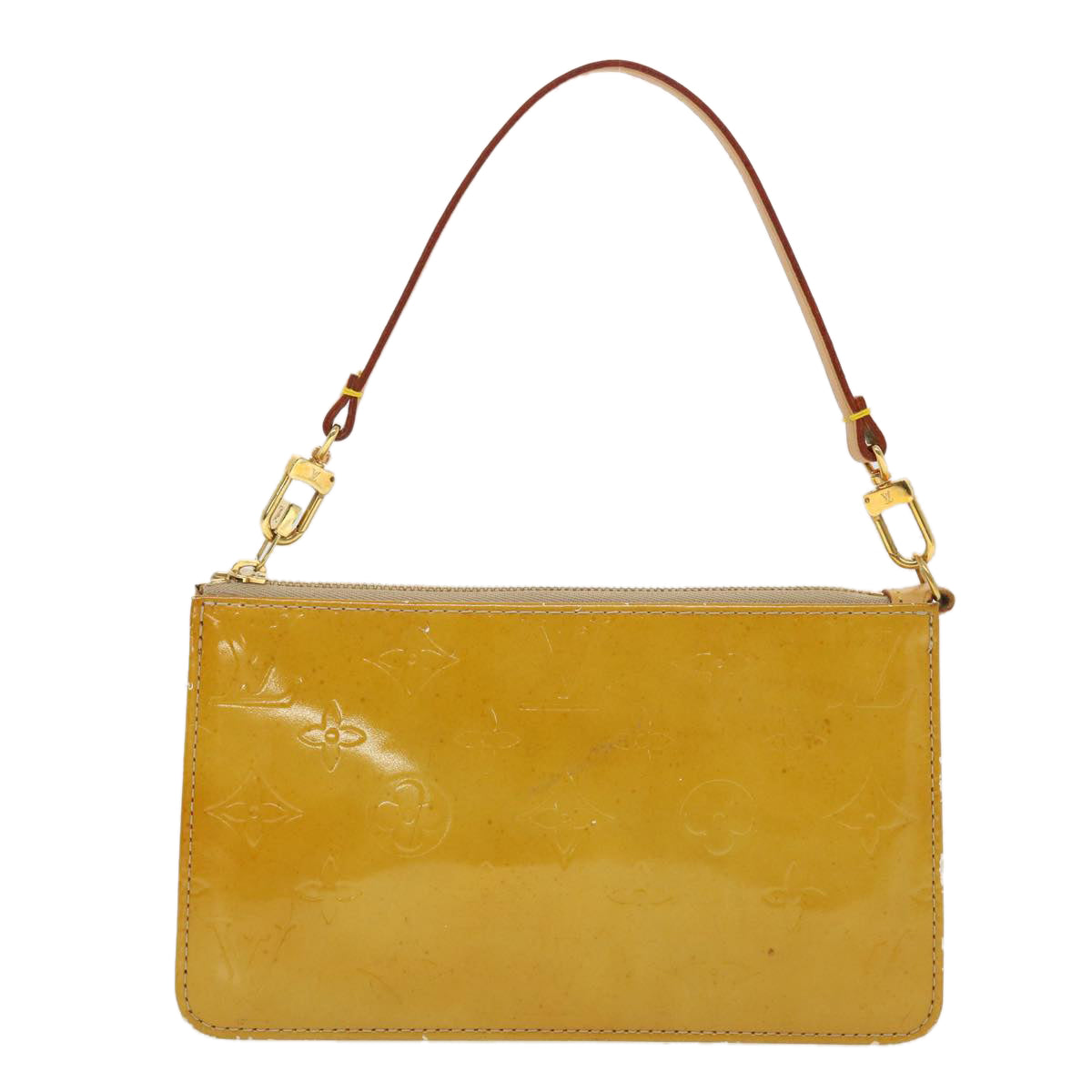 LOUIS VUITTON Monogram Vernis Lexington Accessory Pouch Beige M91010 LV 44315