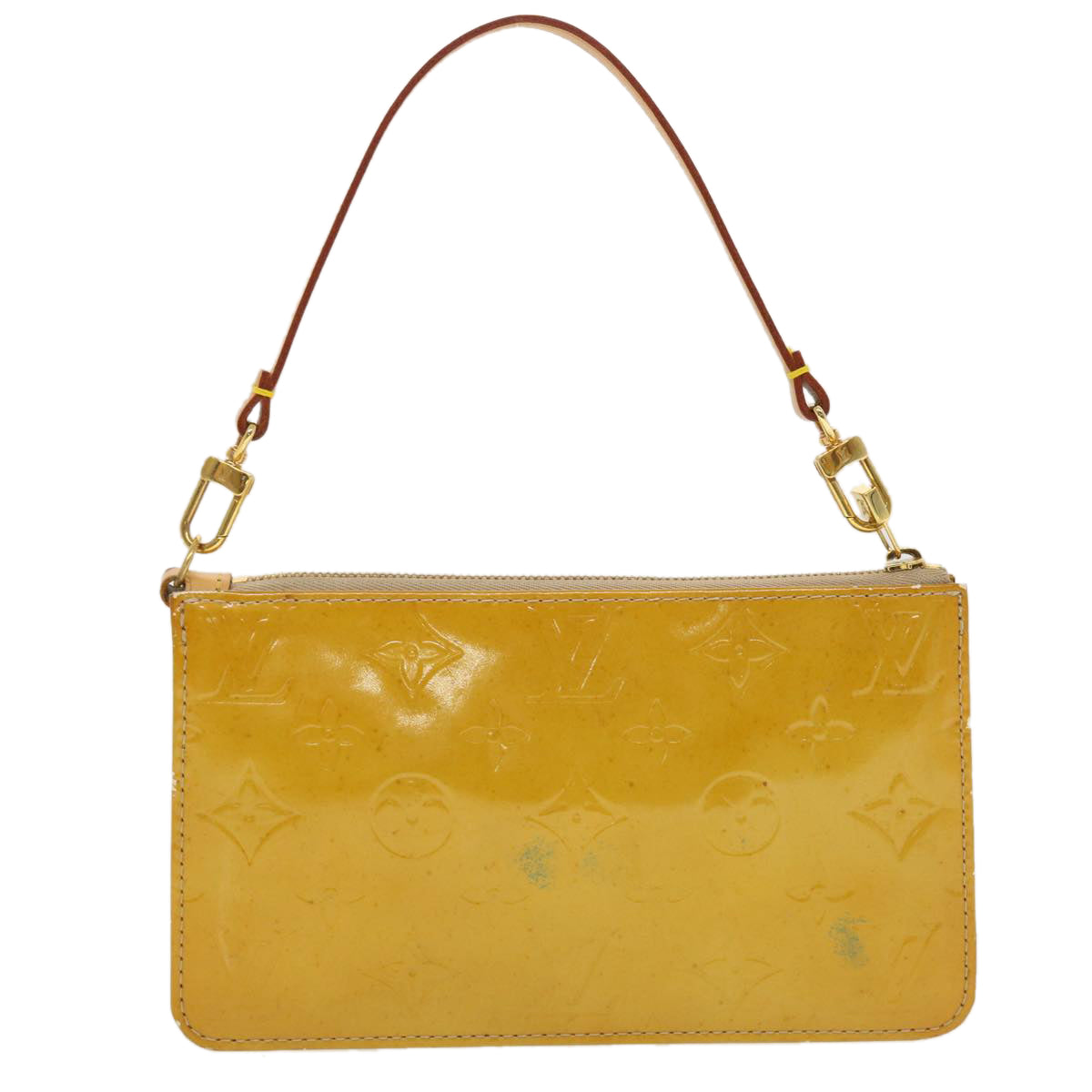 LOUIS VUITTON Monogram Vernis Lexington Accessory Pouch Beige M91010 LV 44315