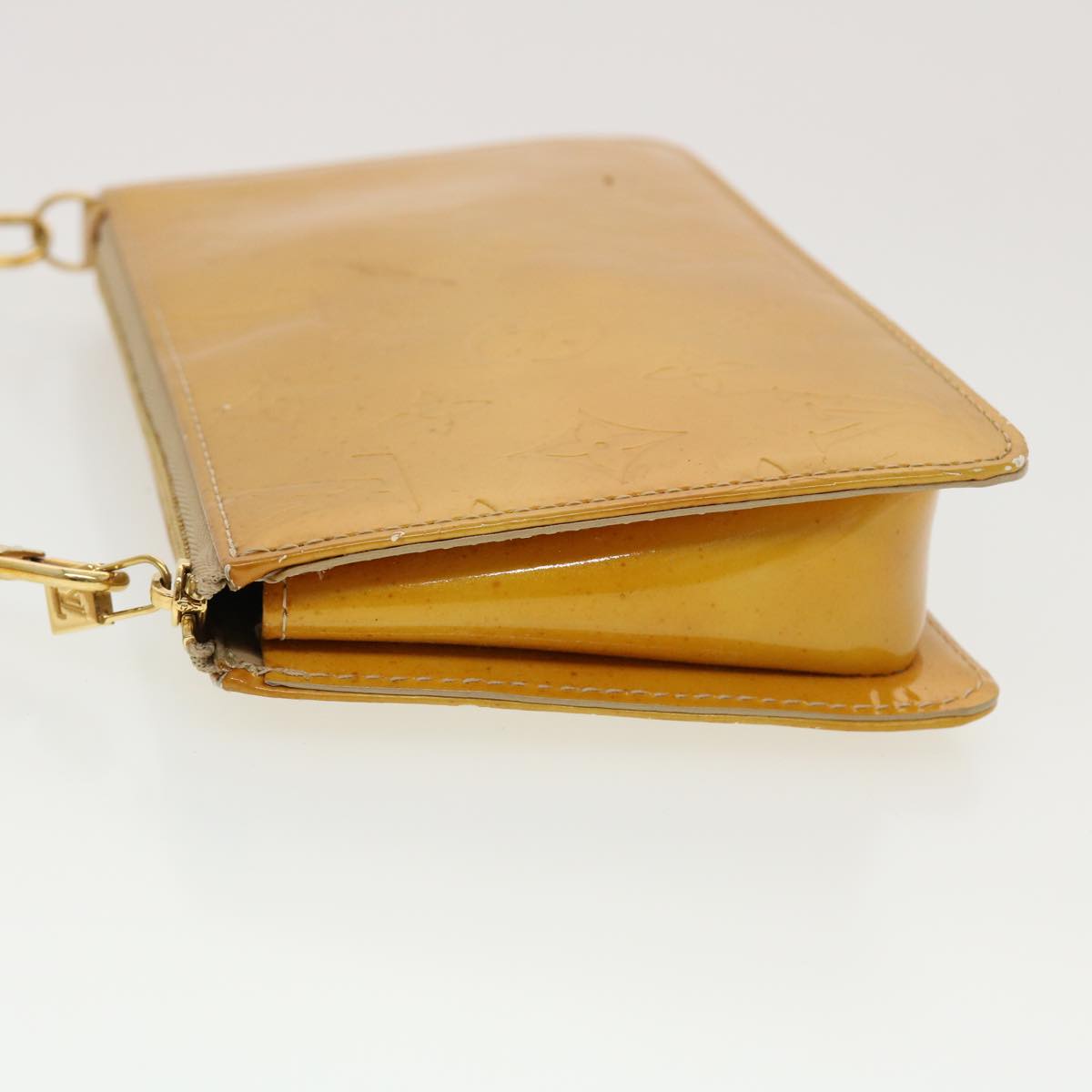 LOUIS VUITTON Monogram Vernis Lexington Accessory Pouch Beige M91010 LV 44315