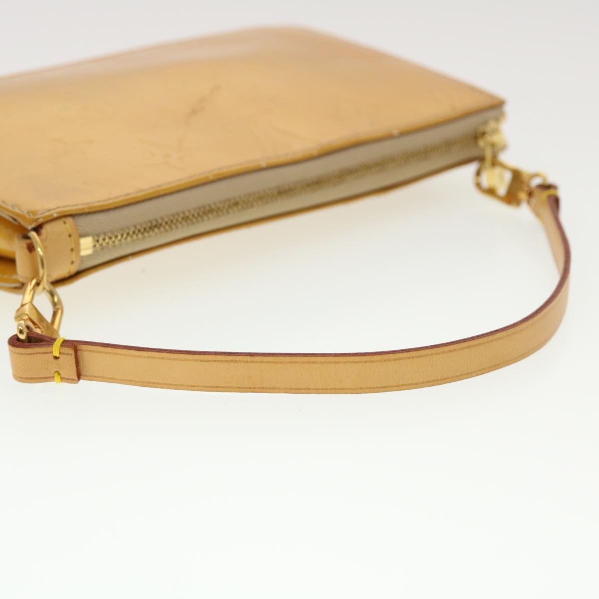 LOUIS VUITTON Monogram Vernis Lexington Accessory Pouch Beige M91010 LV 44315