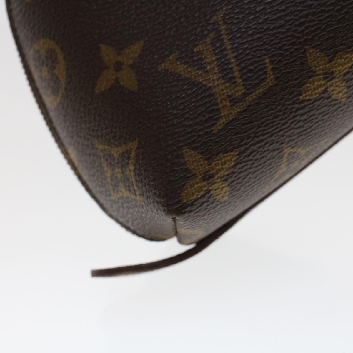 LOUIS VUITTON Monogram Trousse Demi Ronde Cosmetic Pouch M47520 LV 44329